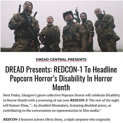 DREAD Presents: REDCON-1 To Headline Popcorn Horror’s Disability In Horror Month